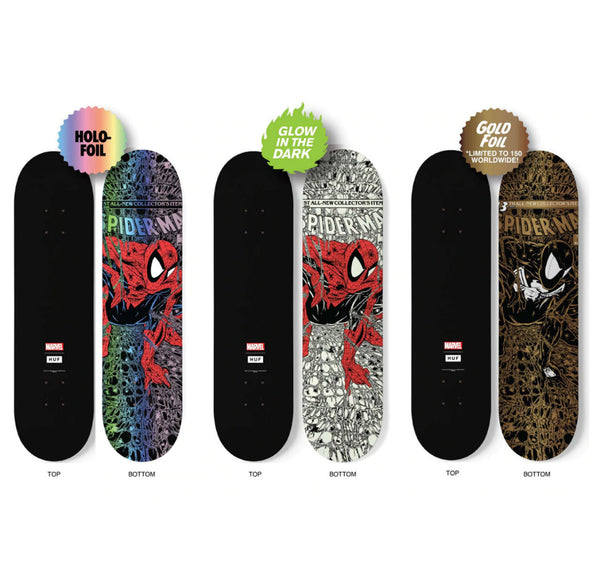 Huf Skateboard Deck Marvel Spider-Man Blind Bag 8.25" LIMITED EDITION. Gold? ⚜️